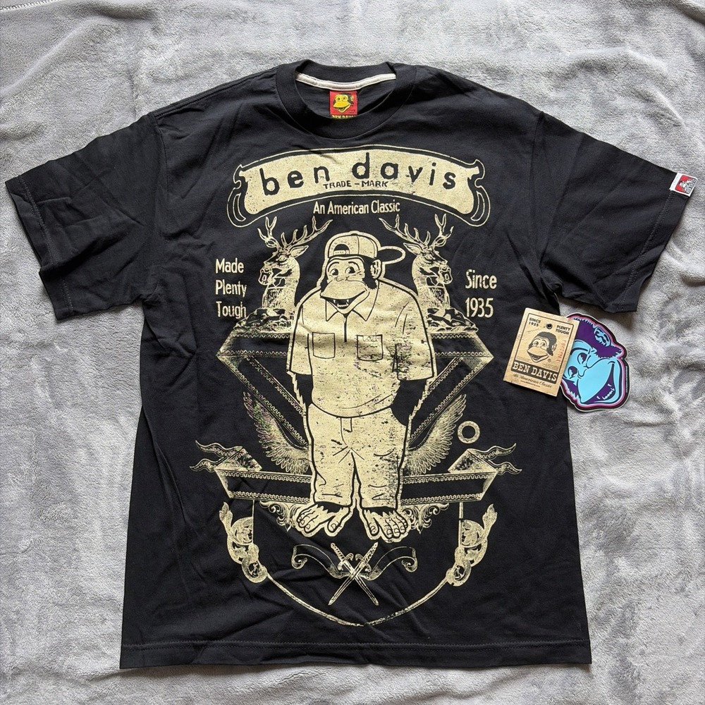 Vintage Y2K‎ Ben Davis Men's Large Gorilla Logo AOP T-Shirt - NWT